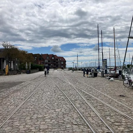 Hafenloge Orth Mit Balkon Und Traumblick Auf 아파트 *